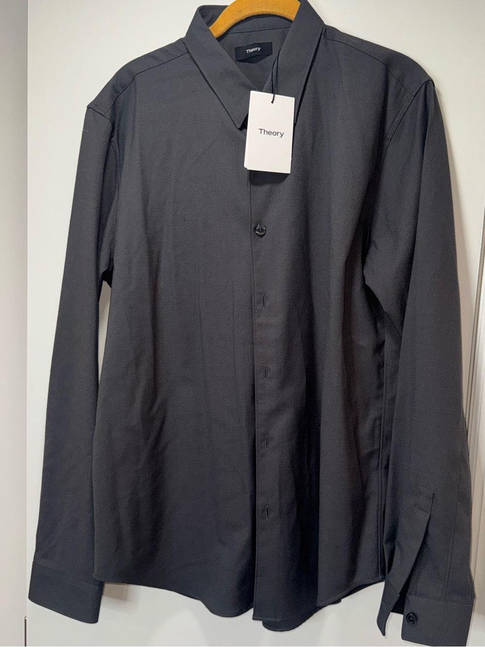 NWT Theory Men’s Button-Down Shirt with Black Theory Logo Shopping Tote Bag